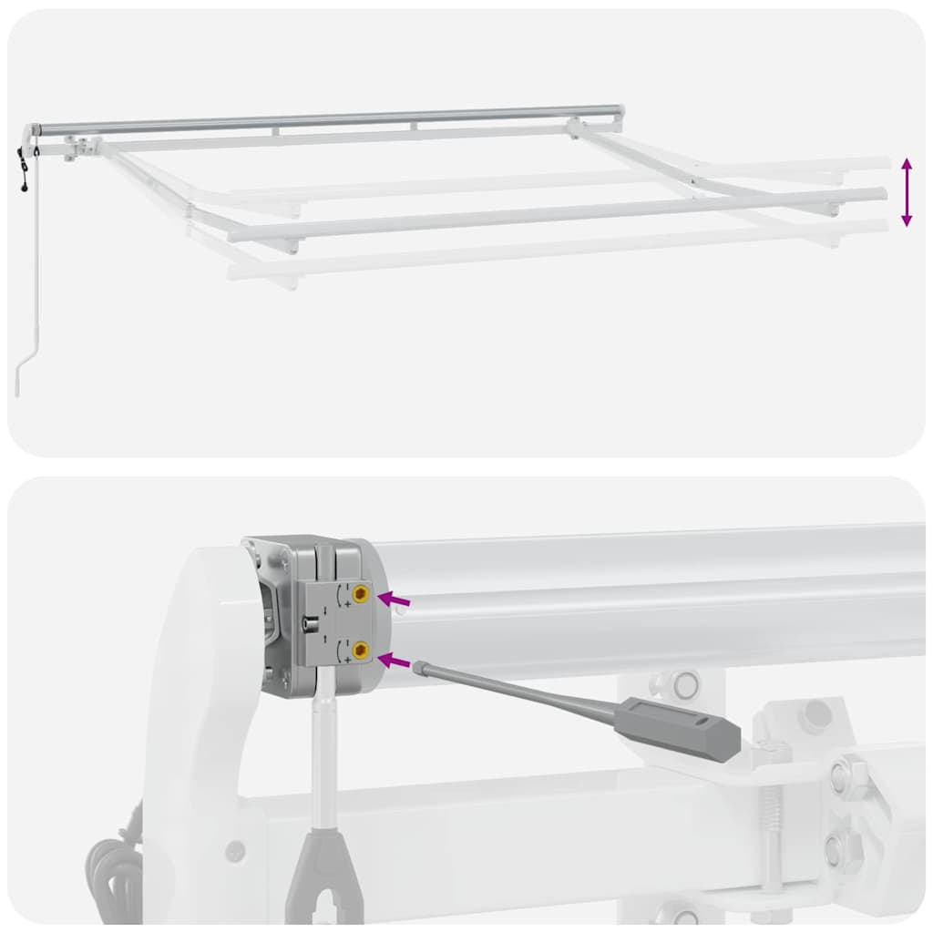 Skrovita tenda Smeđa 350 x 200 cm tkanina