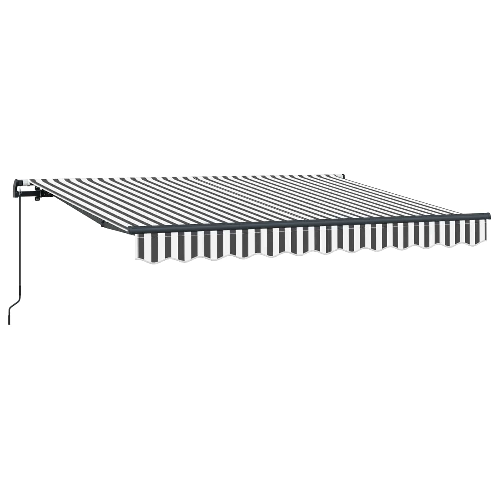 Skrovita tenda Antracit 350 x 200 cm tkanina