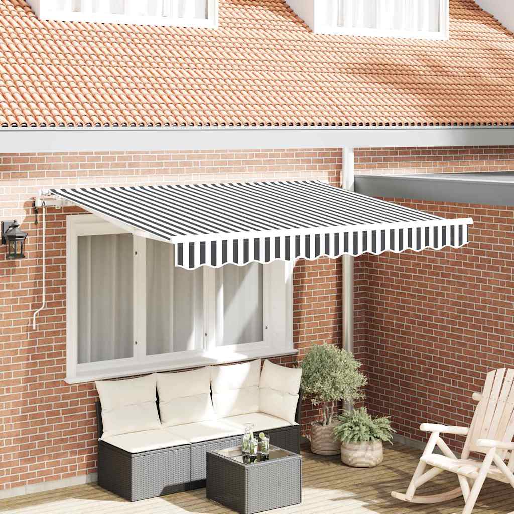 Skrovita tenda Antracit 350 x 200 cm tkanina