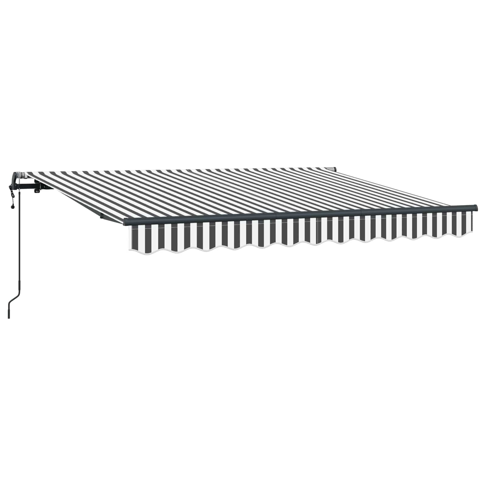 Skrovita tenda Antracit 350 x 200 cm tkanina