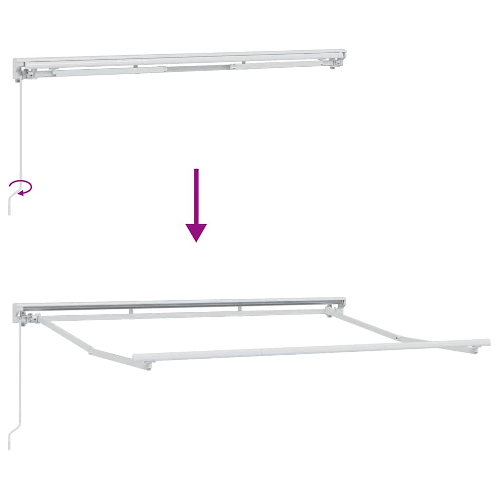 Okvir tende Bijeli 350 x 200 cm Poliester s PU premazom