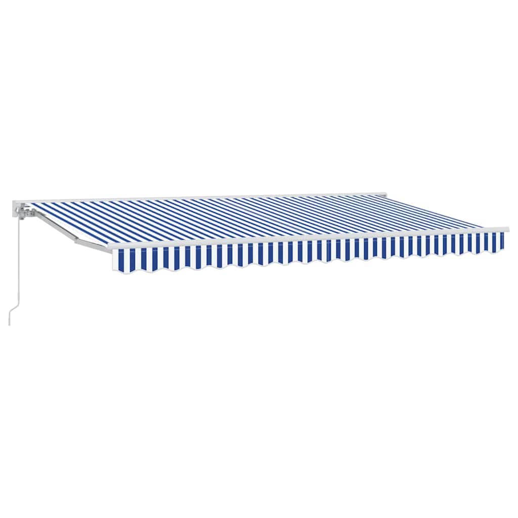 Okvir tende Plava i bijela 400 x 200 cm Poliester s PU premazom