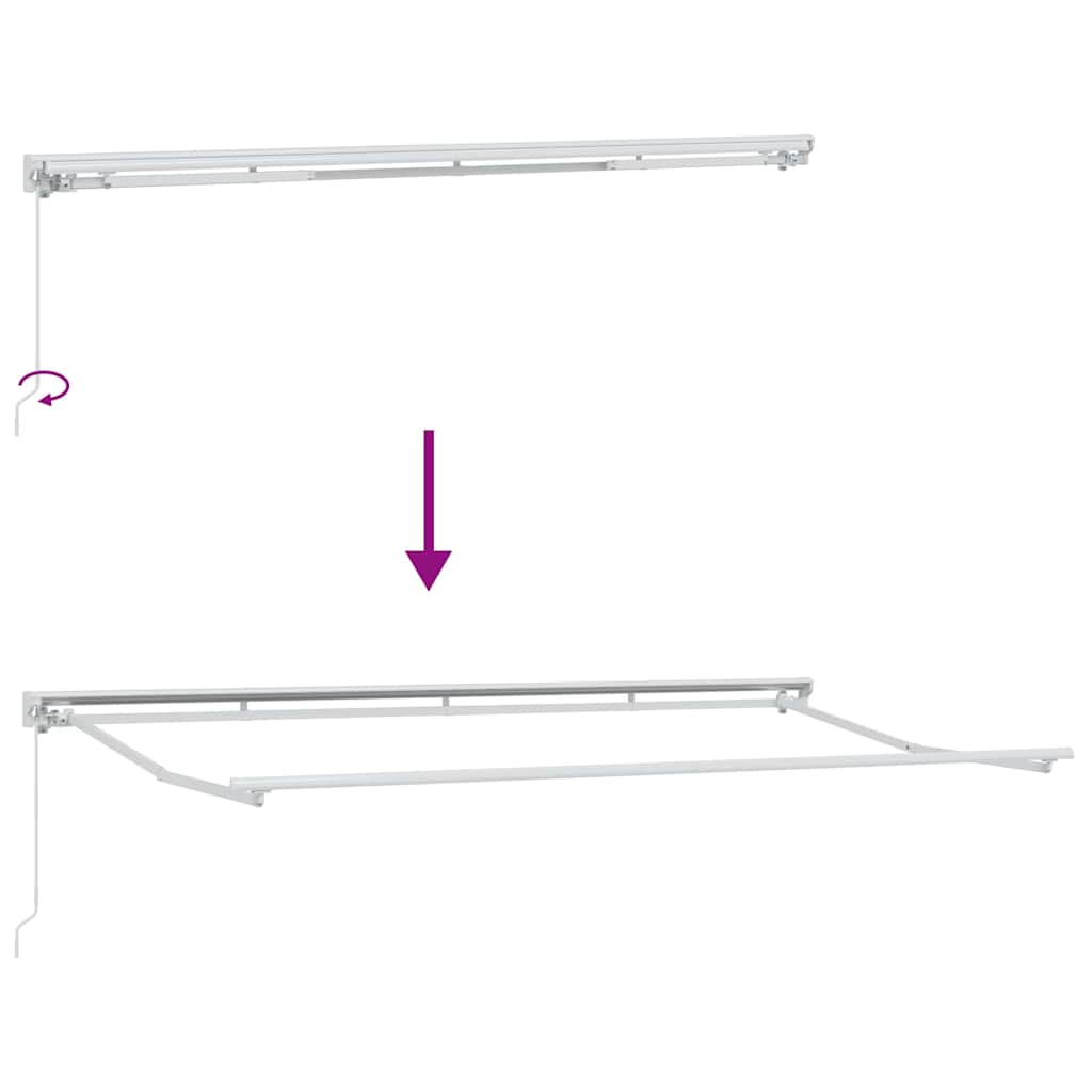 Okvir tende Plava i bijela 400 x 200 cm Poliester s PU premazom