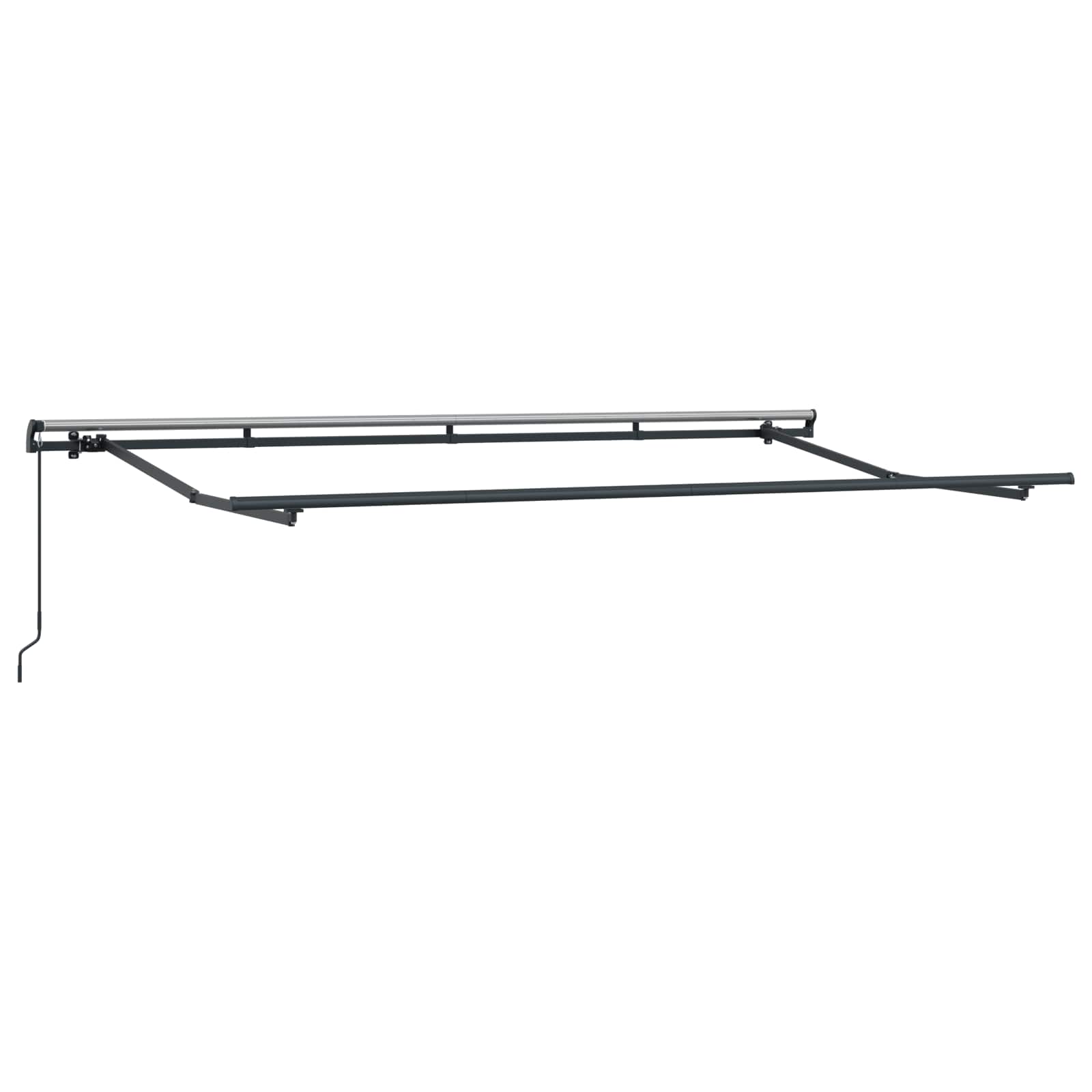 Skrovita tenda Plava i bijela 400 x 200 cm Poliester i aluminij