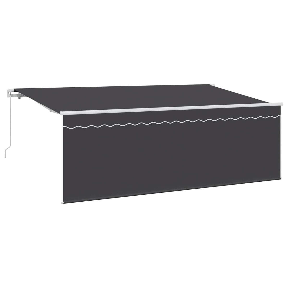 Povlačivi tende Antracit 400 x 200 cm Poliester i aluminij