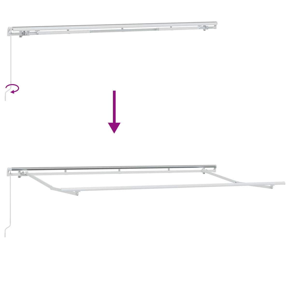 Povlačivi tende Antracit 400 x 200 cm Poliester i aluminij