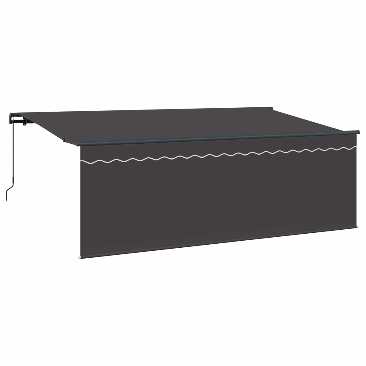 Povlačivi tende Antracit 400 x 200 cm Poliester i aluminij