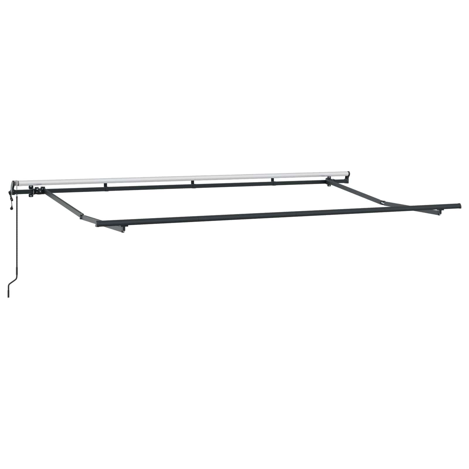 Skrovita tenda Antracit 400 x 200 cm Poliester i aluminij