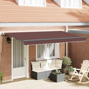 Skrovita tenda Smeđa 400 x 200 cm tkanina