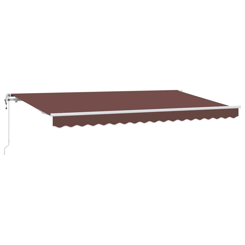 Skrovita tenda Smeđa 400 x 200 cm tkanina