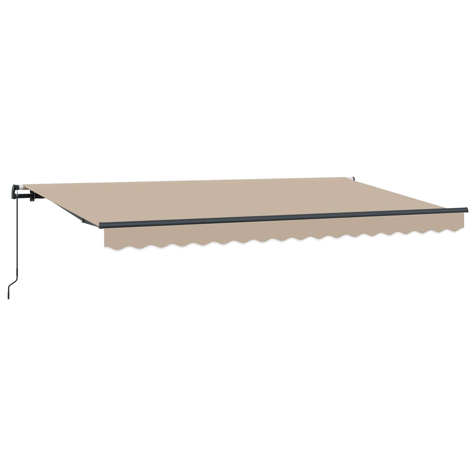 Skrovita tenda Bež 400 x 200 cm tkanina