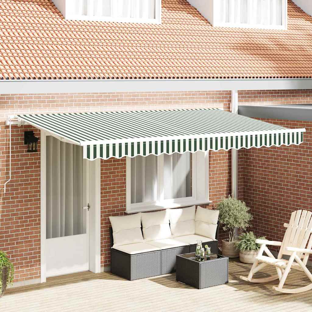 Skrovita tenda Zelena 400 x 200 cm tkanina