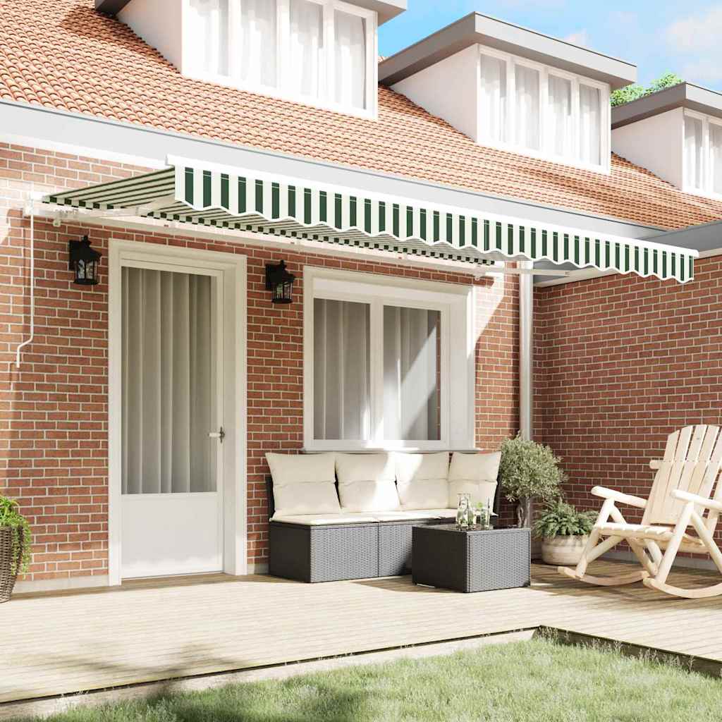 Skrovita tenda Zelena 400 x 200 cm tkanina