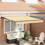 Okvir tende Žuta i bijela 300 x 250 cm Poliester s PU premazom