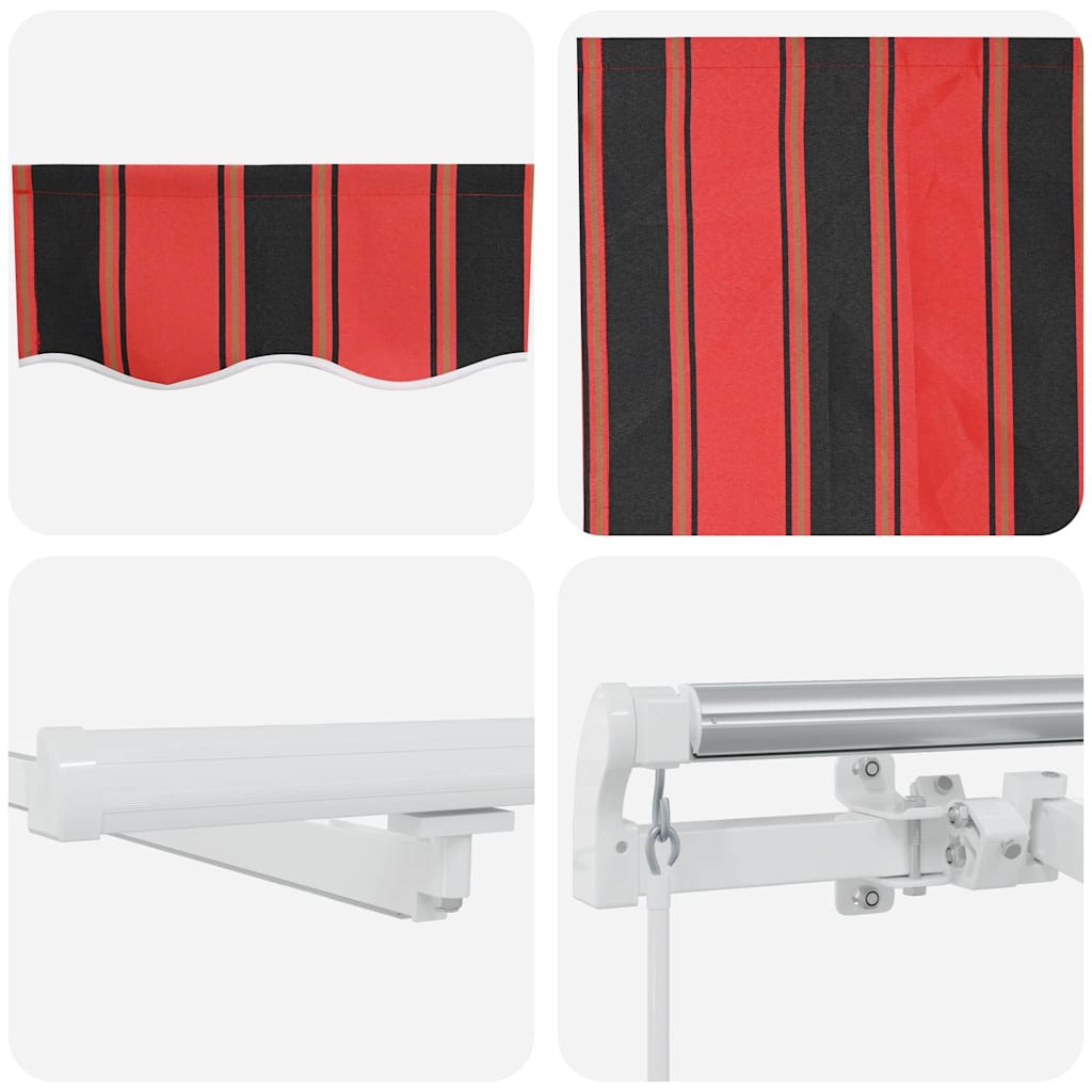 Skrovita tenda narančasta i smeđa 300 x 250 cm Tkanina i čelik