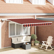 Skrovita tenda narančasta i smeđa 300 x 250 cm Tkanina i čelik
