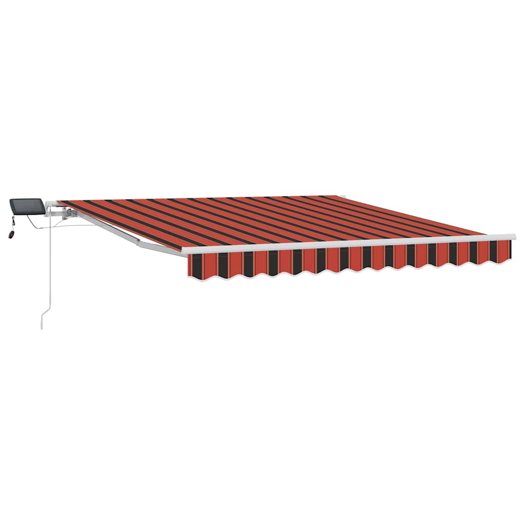 Skrovita tenda narančasta i smeđa 300 x 250 cm Tkanina i čelik