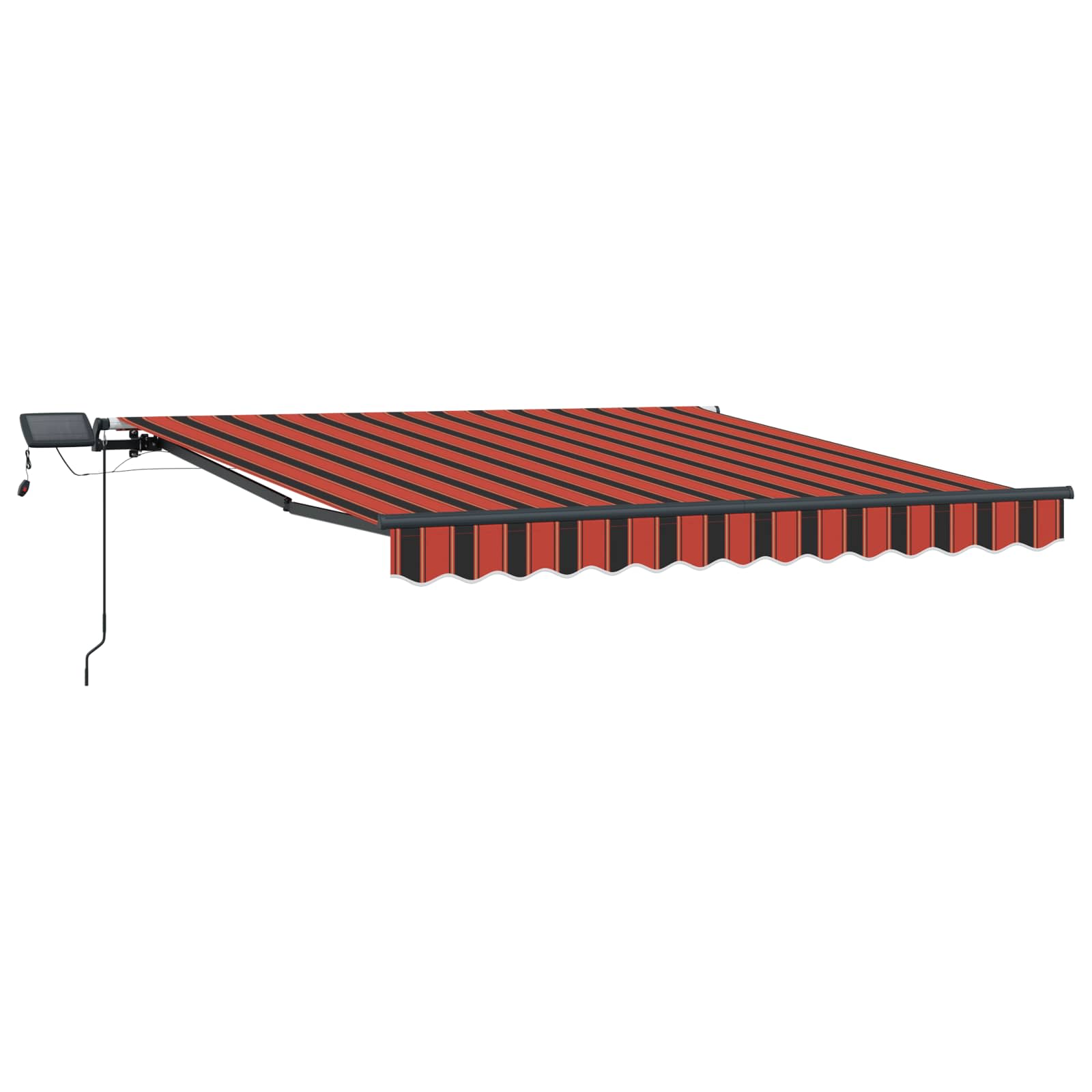 Skrovita tenda narančasta i smeđa 300 x 250 cm tkanina