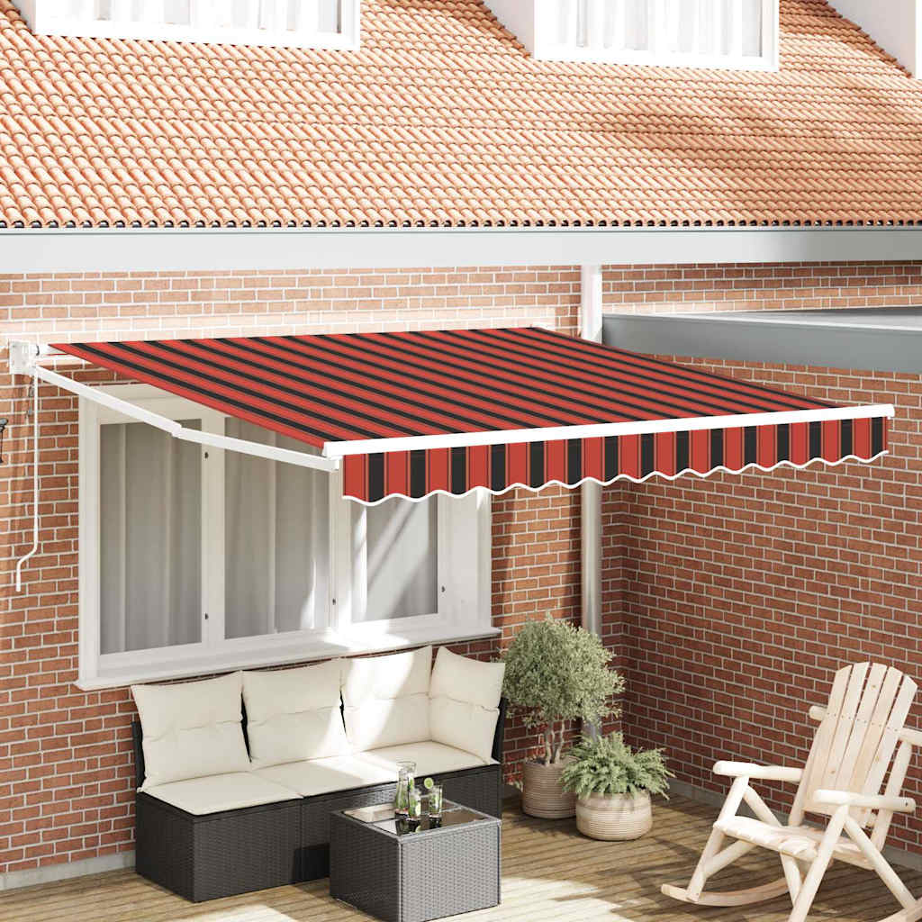 Skrovita tenda Narančasta i smeđa 300 x 250 cm