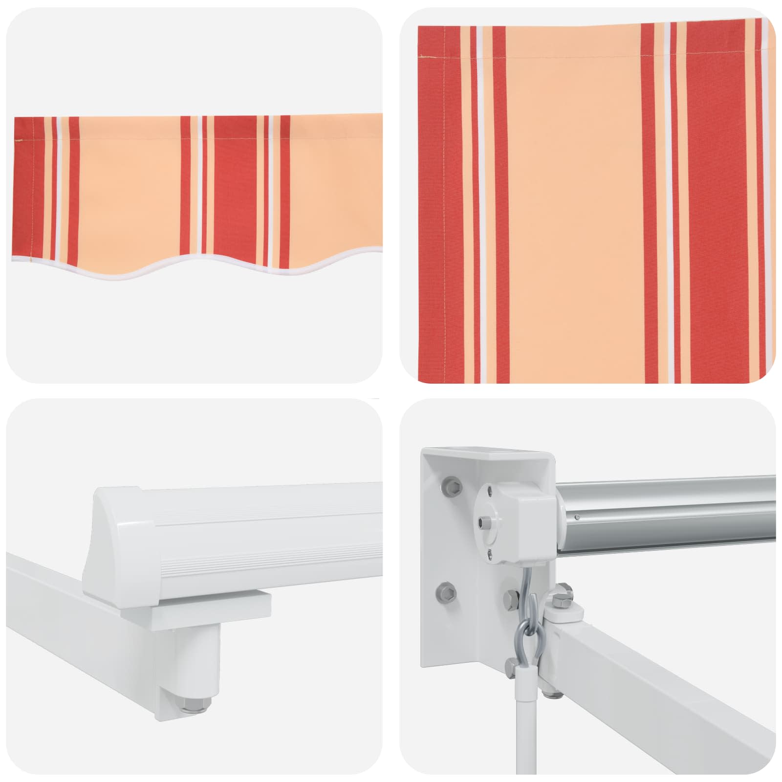 Povlačivi tende Žuta 300 x 250 cm 100% Poliester i Aluminij