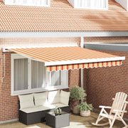 Skrovita tenda Žuta i narančasta 300 x 250 cm Tkanina i Metal