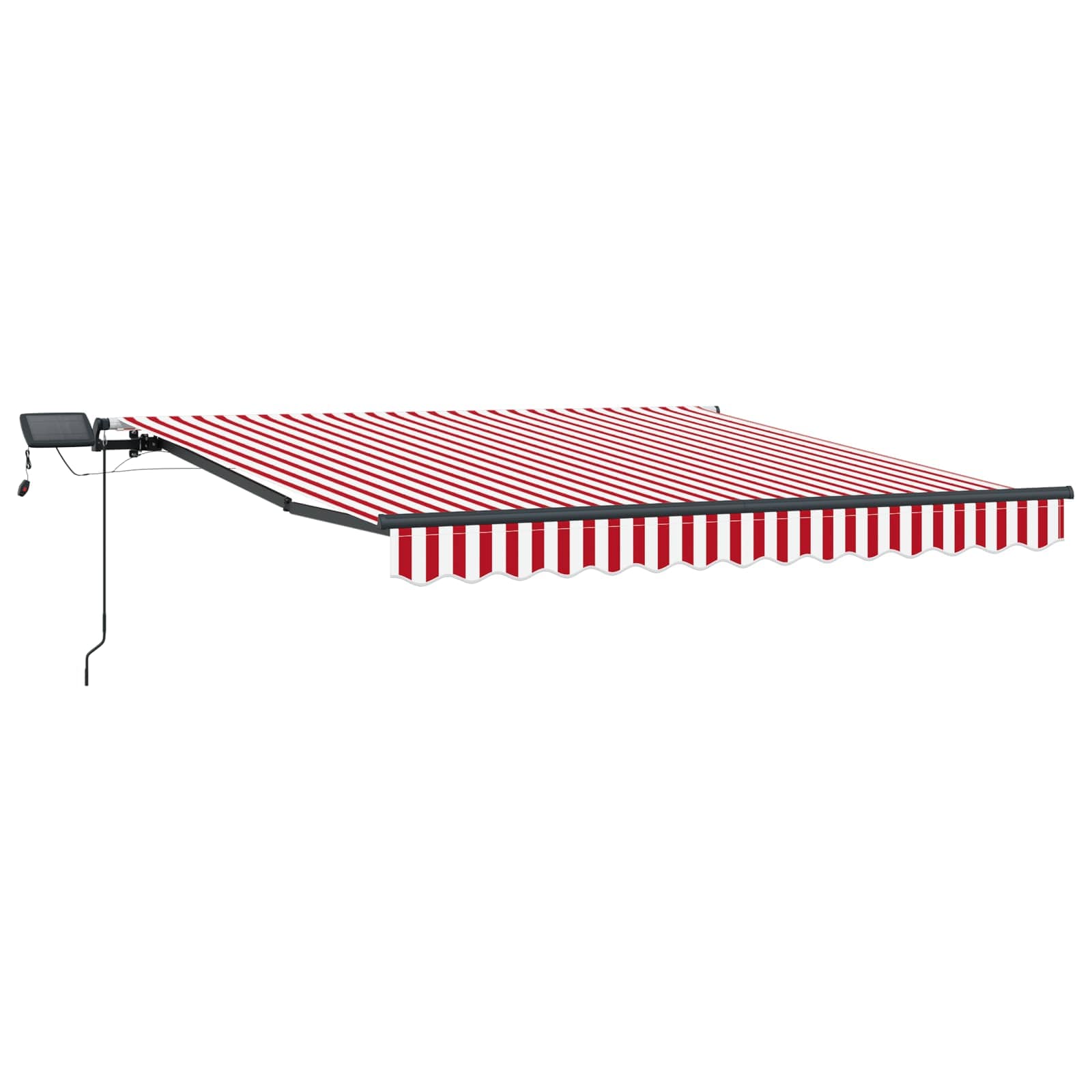 Povlačivi tende Crvena i bijela 300 x 250 cm Tkanina i Aluminij
