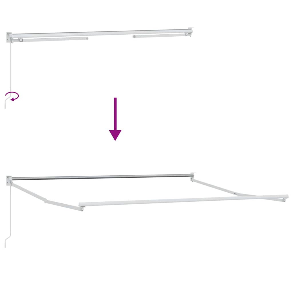Povlačivi tende Crvena i bijela 300 x 250 cm