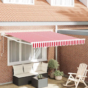 Povlačivi tende Crvena 300 x 250 cm Poliester i metal