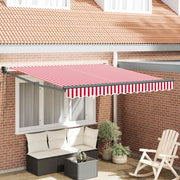 Povlačivi tende Crvena i bijela 300 x 250 cm Poliester i metal