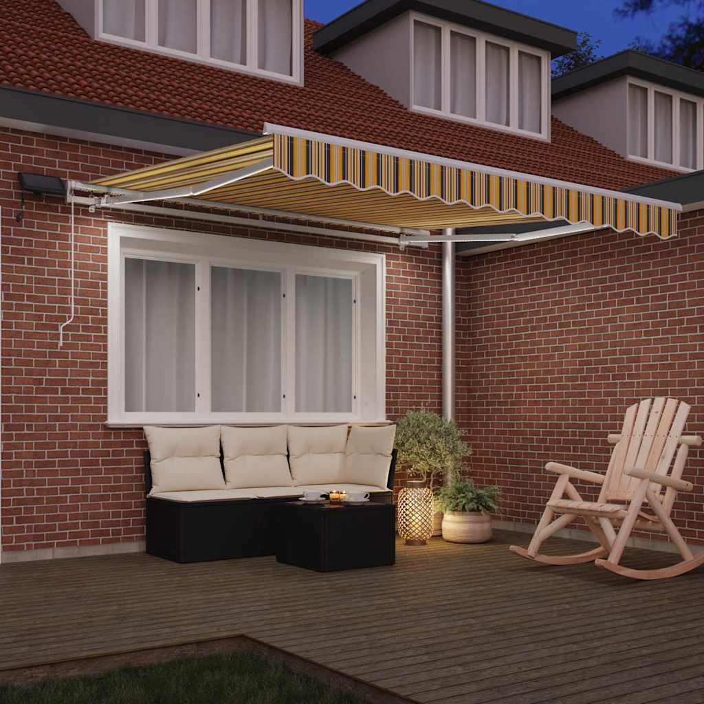Skrovita tenda Šareni 300 x 250 cm Tkanina i čelik