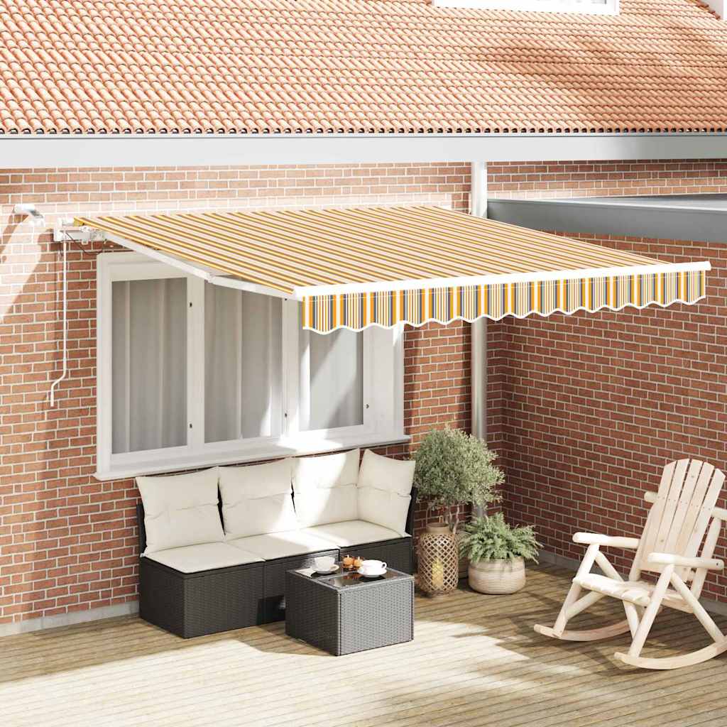 Skrovita tenda Šareni 300 x 250 cm Poliester i metal