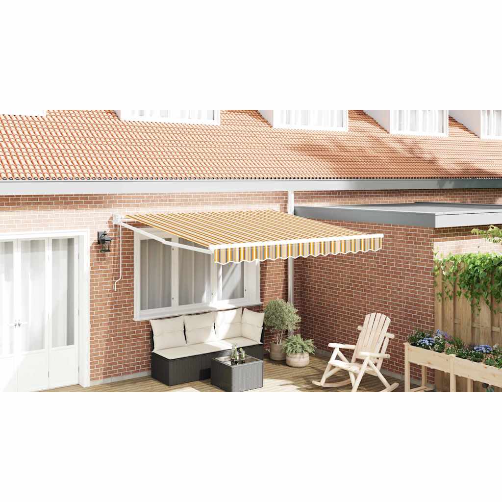 Skrovita tenda Šareni 300 x 250 cm Poliester i aluminij