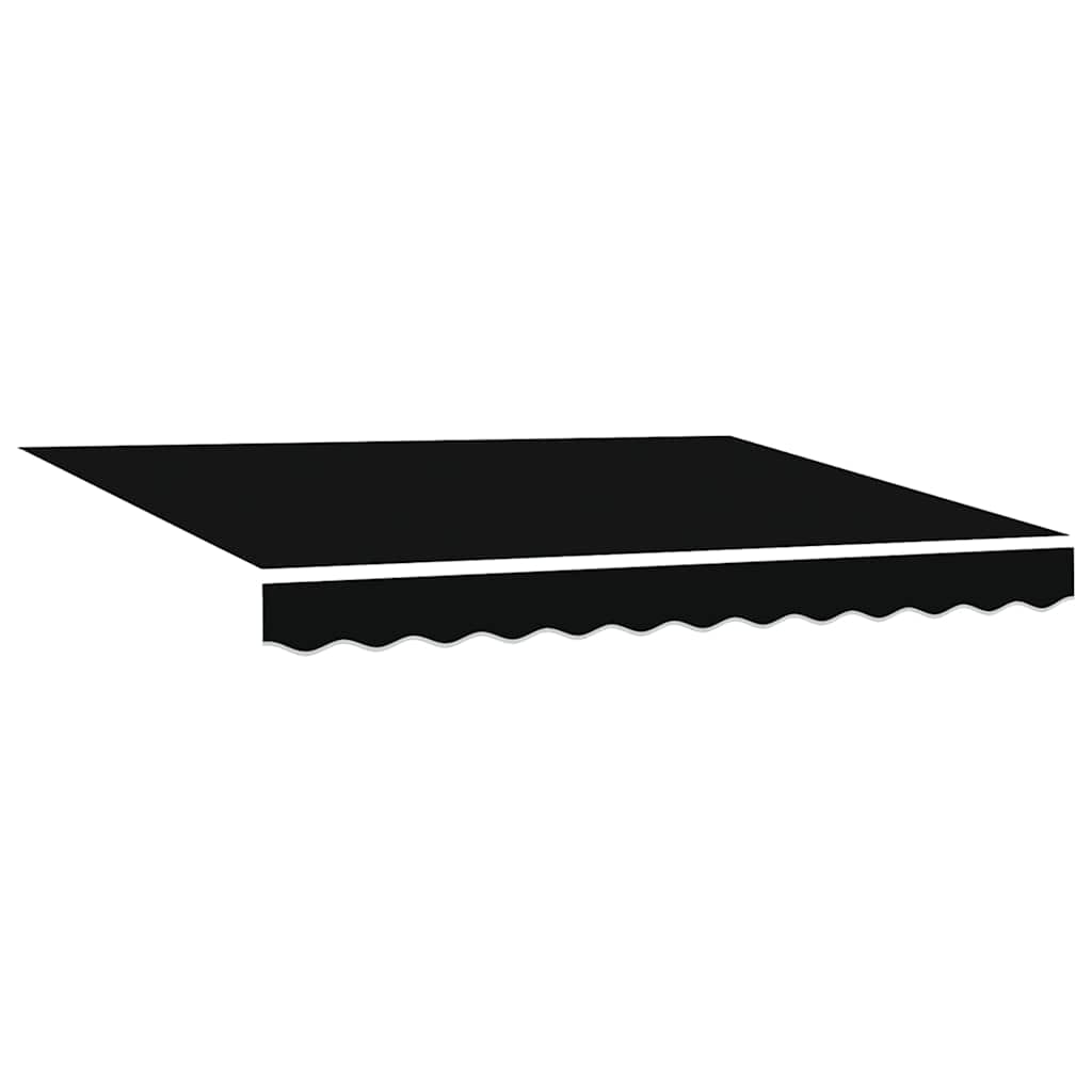 Skrovita tenda S LED lampica Crna 300 x 250 cm Tkanina i čelik