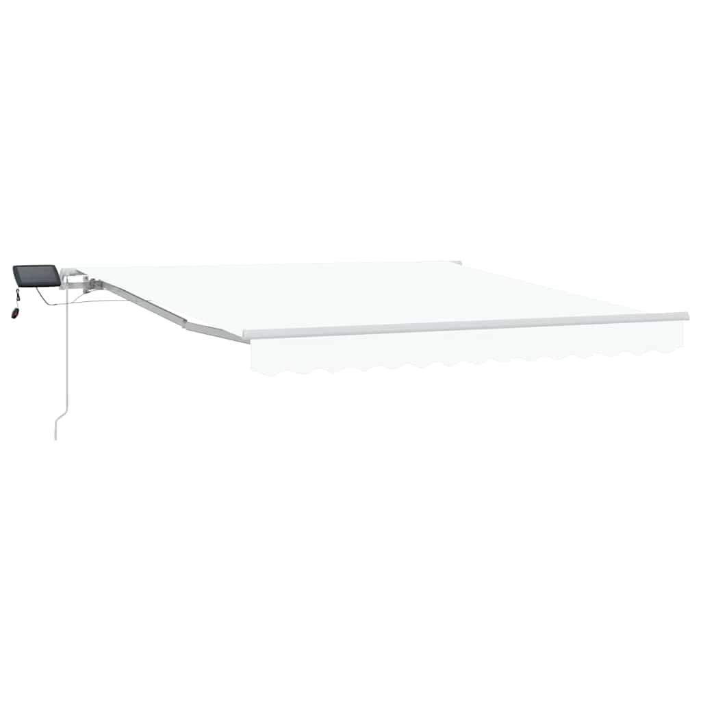 Skrovita tenda Bijelo 300 x 250 cm Tkanina i čelik