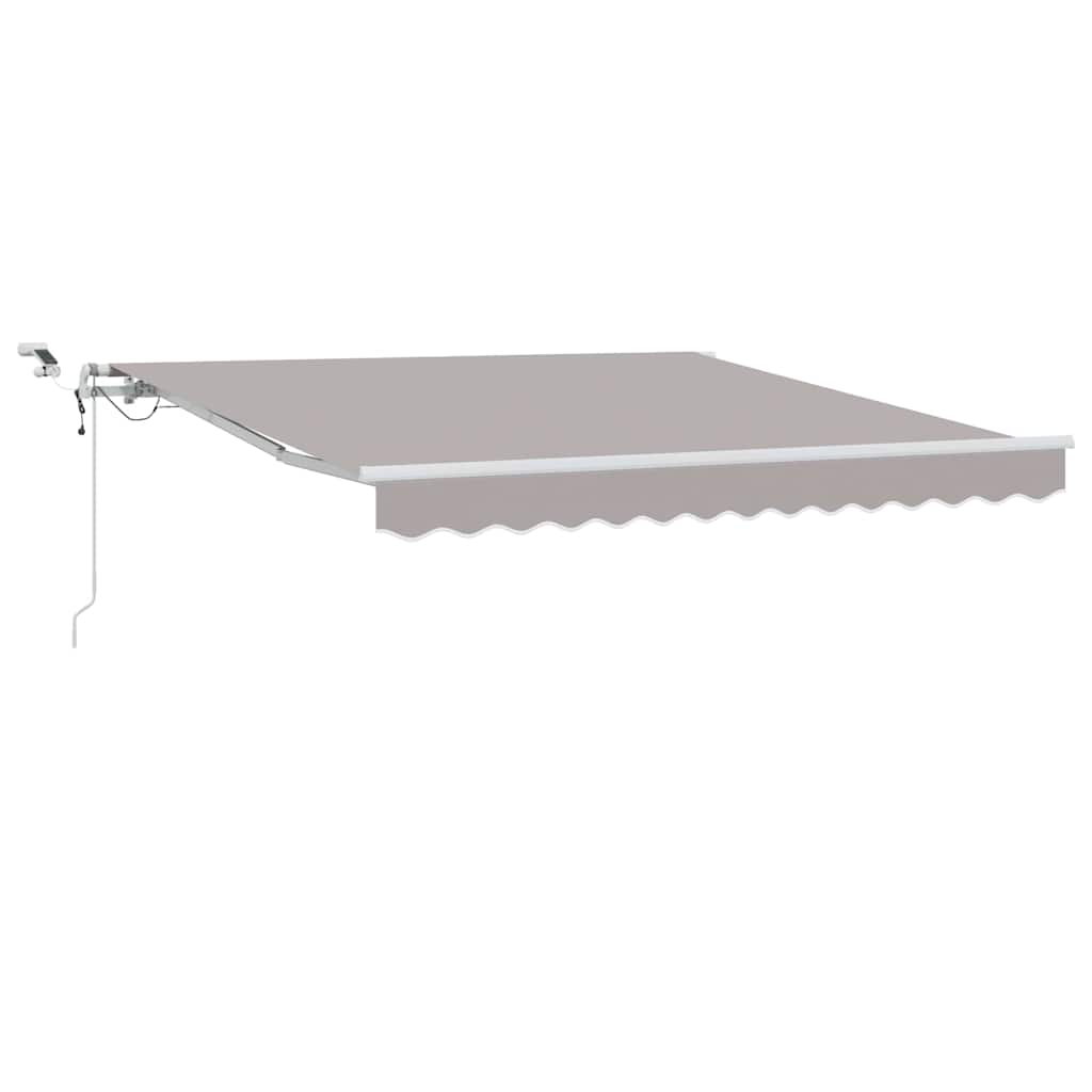 Skrovita tenda Svijetlo siva 300 x 250 cm Poliester i metal
