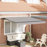 Skrovita tenda Svijetlo siva 300 x 250 cm Tkanina i Aluminij