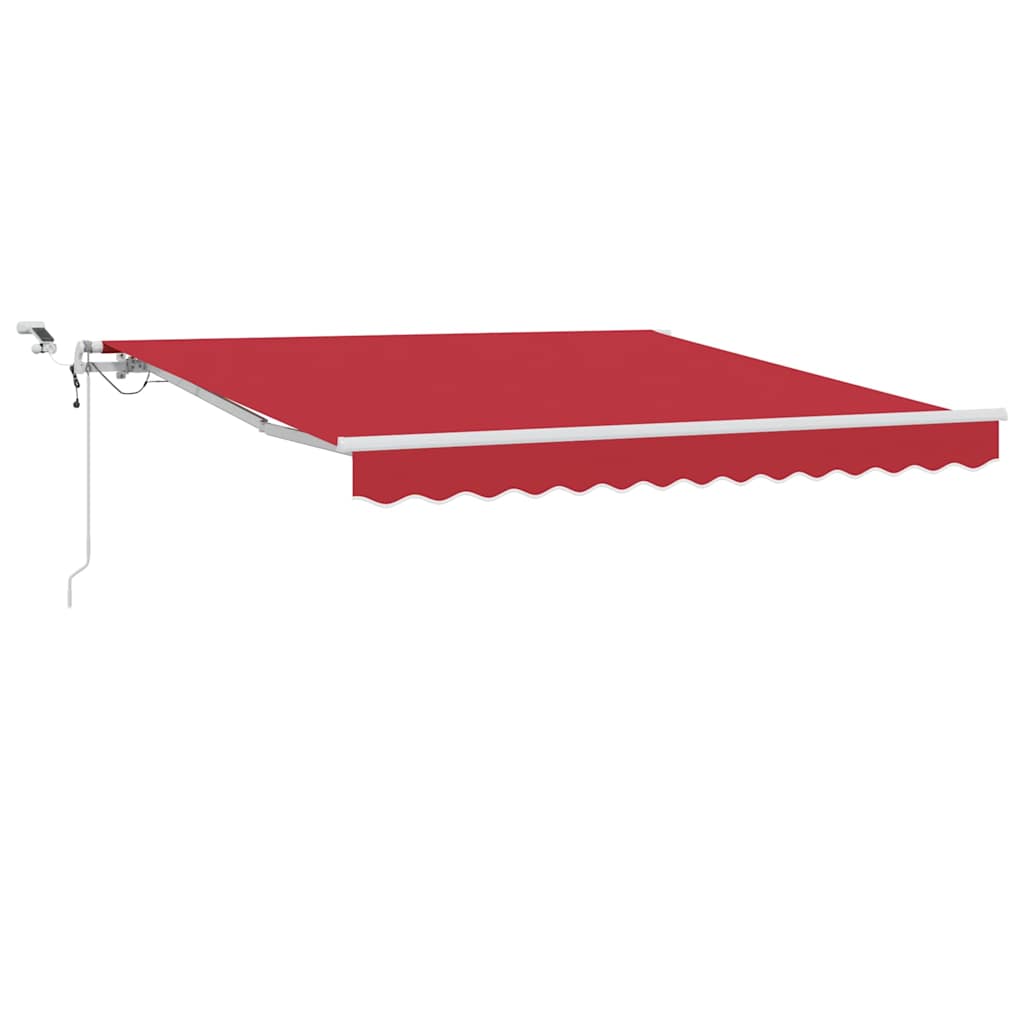 Skrovita tenda Crvena 300 x 250 cm Poliester i metal