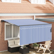 Povlačivi tende Plava i bijela 350 x 250 cm