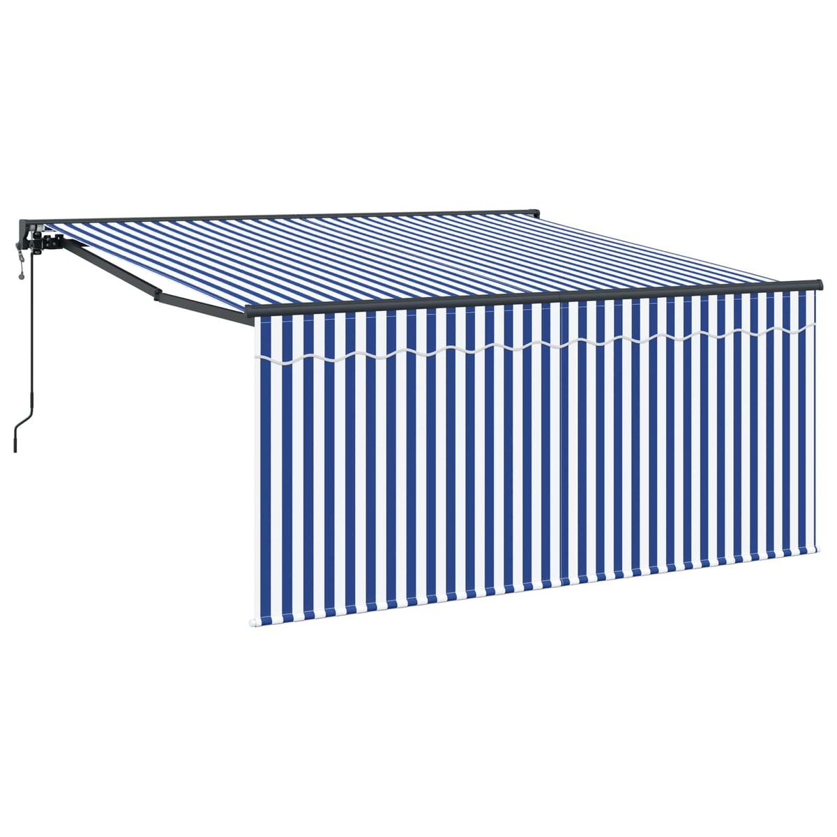 Povlačivi tende Plava i bijela 350 x 250 cm