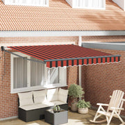 Nadstrešnica Crvena i Crna 350 x 250 x 165 cm Poliester i metal