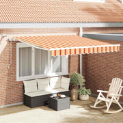 Skrovita tenda Žuta i narančasta 350 x 250 cm Poliester i metal