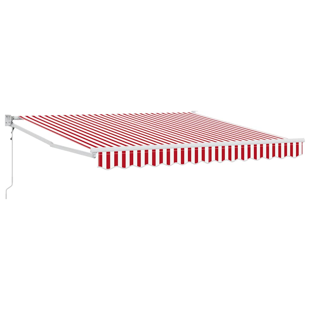 Povlačivi tende Crvena i bijela 350 x 250 cm Poliester i metal