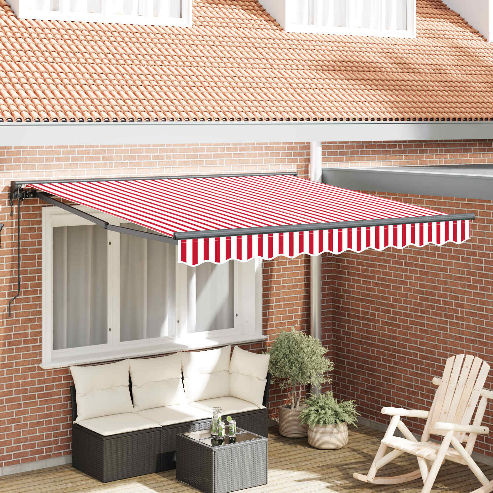 Okvir tende Crvena i bijela 350 x 250 cm