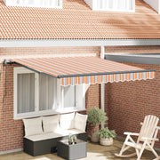Skrovita tenda Šareni 350 x 250 cm Tkanina i Aluminij