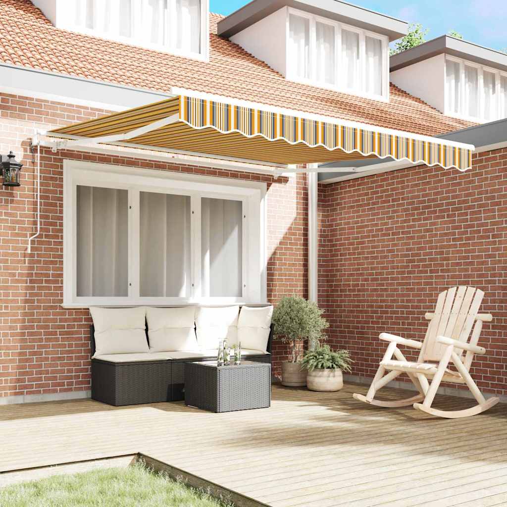 Povlačivi tende Šareni 350 x 250 cm Tkanina i Aluminij