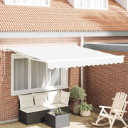Skrovita tenda Bijelo 350 x 250 cm Poliester i aluminij