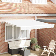 Povlačivi tende Bijela 350 x 250 cm Tkanina i Aluminij