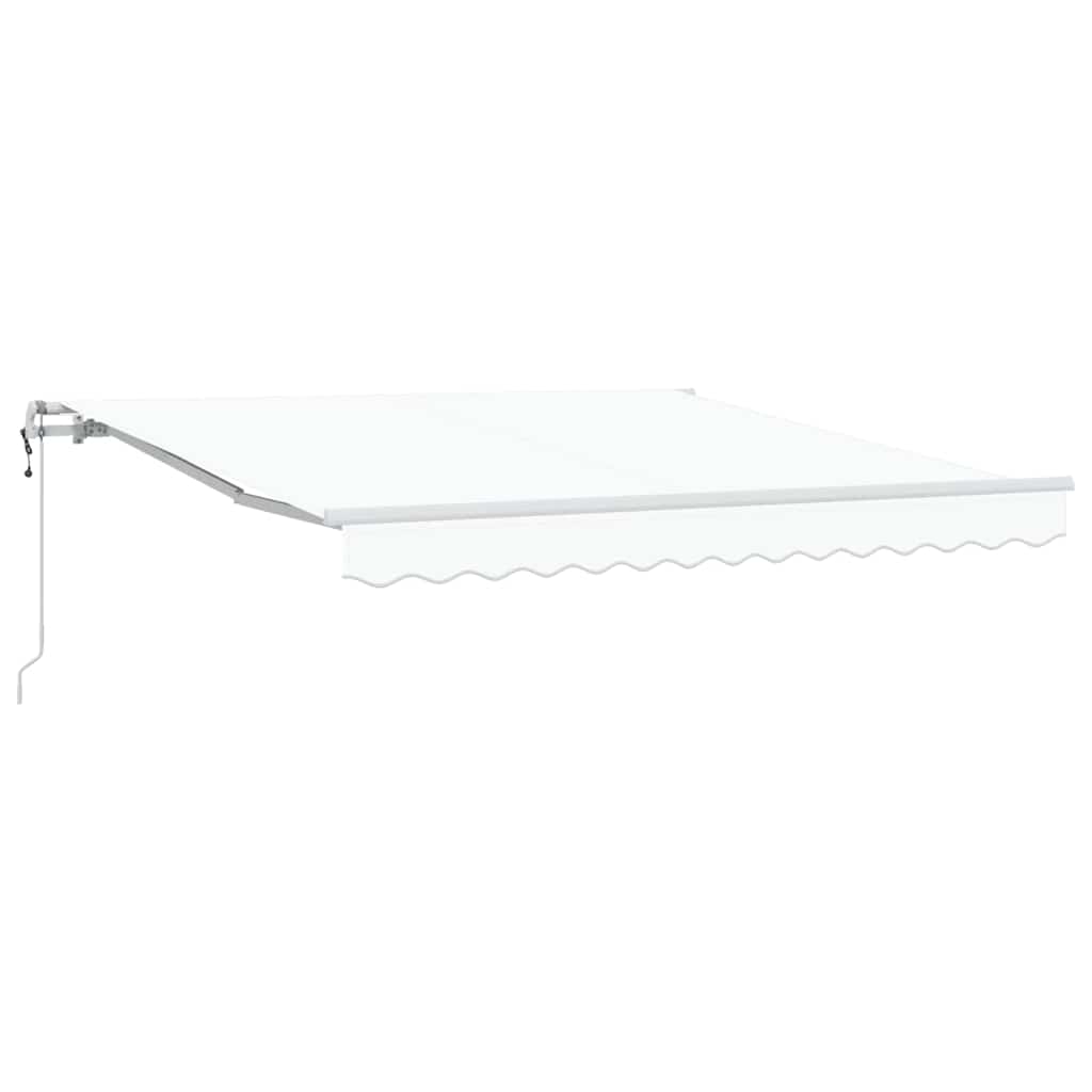 Povlačivi tende Bijela 350 x 250 cm Tkanina i Aluminij