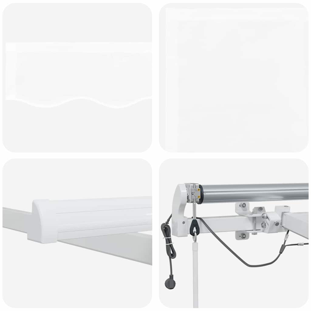 Skrovita tenda Bijelo 350 x 250 cm Poliester i metal