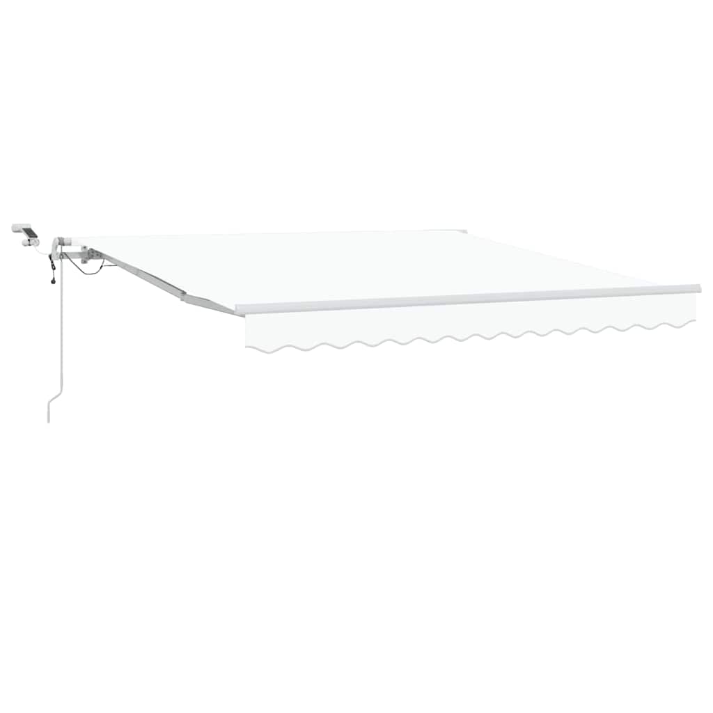 Skrovita tenda Bijelo 350 x 250 cm Poliester i metal